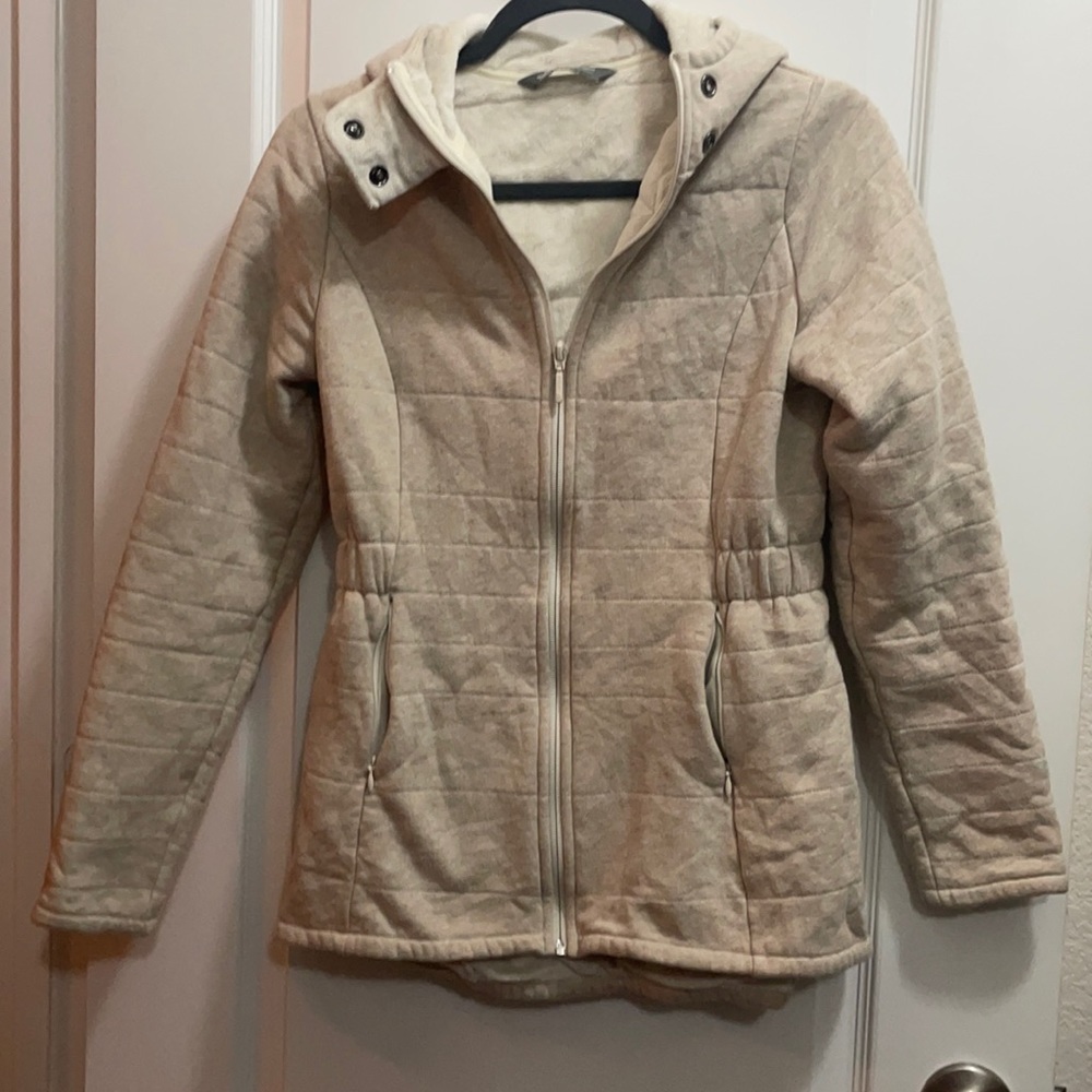 The North Face plush cream hoodie/jacket